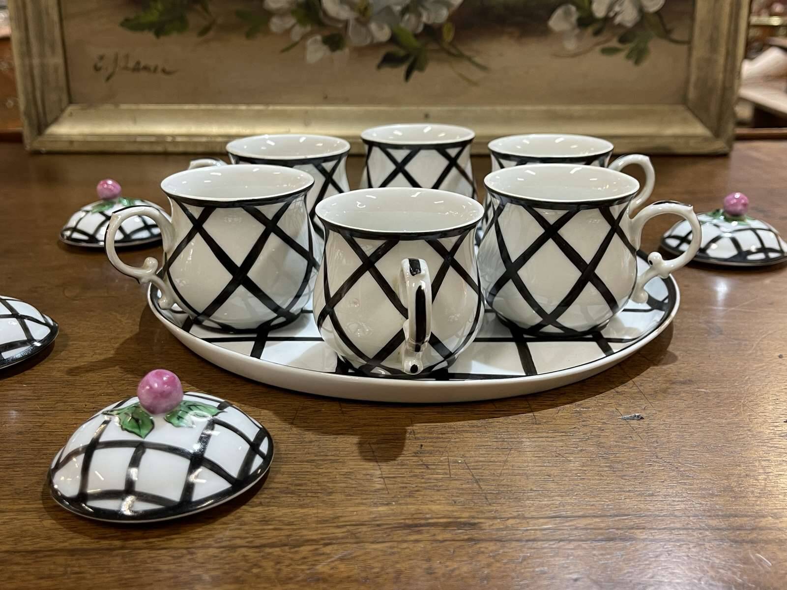 Delvaux porcelain cream service, rue Royale, Paris, late 19th century