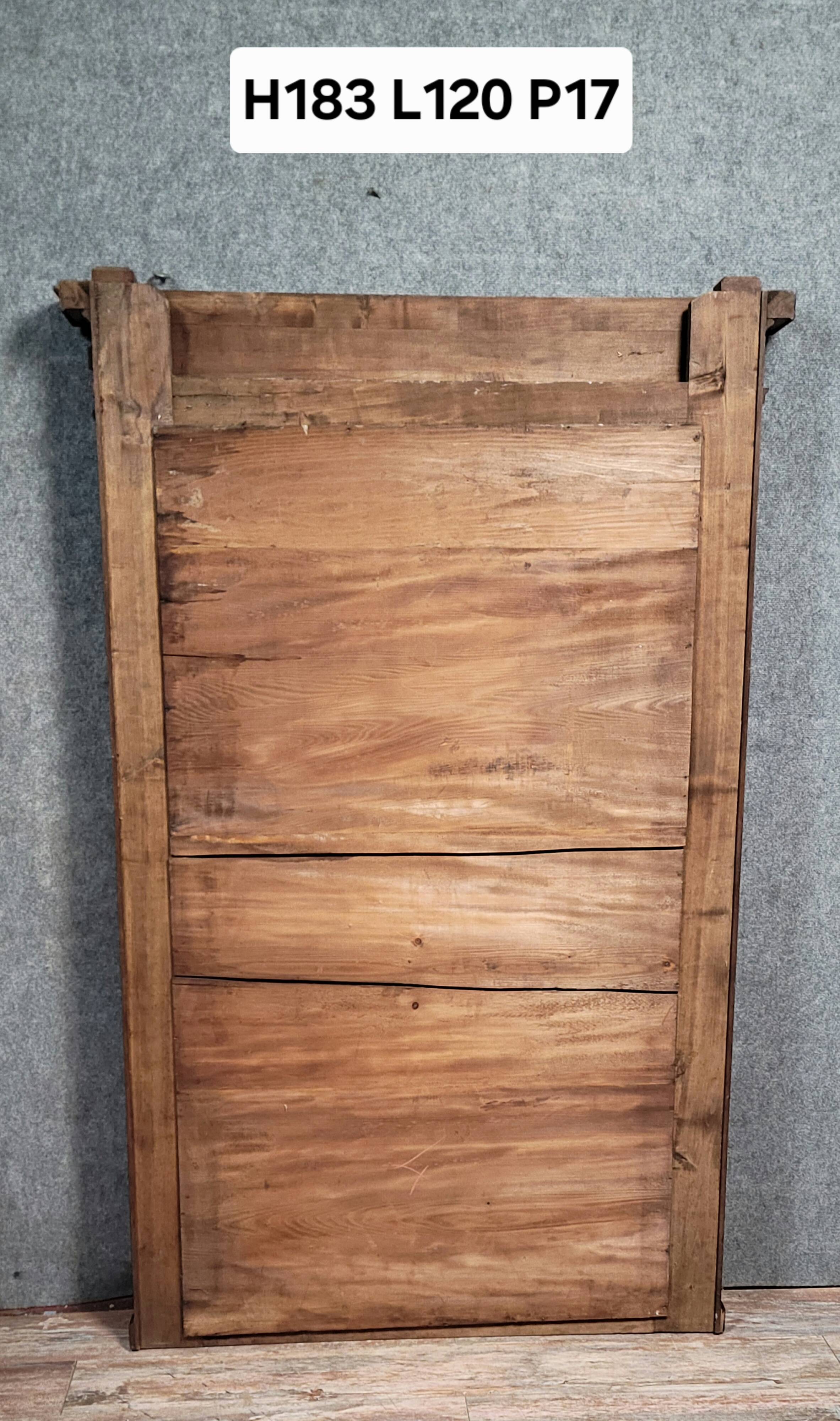 Important Renaissance style walnut mirror / Height 183 cm