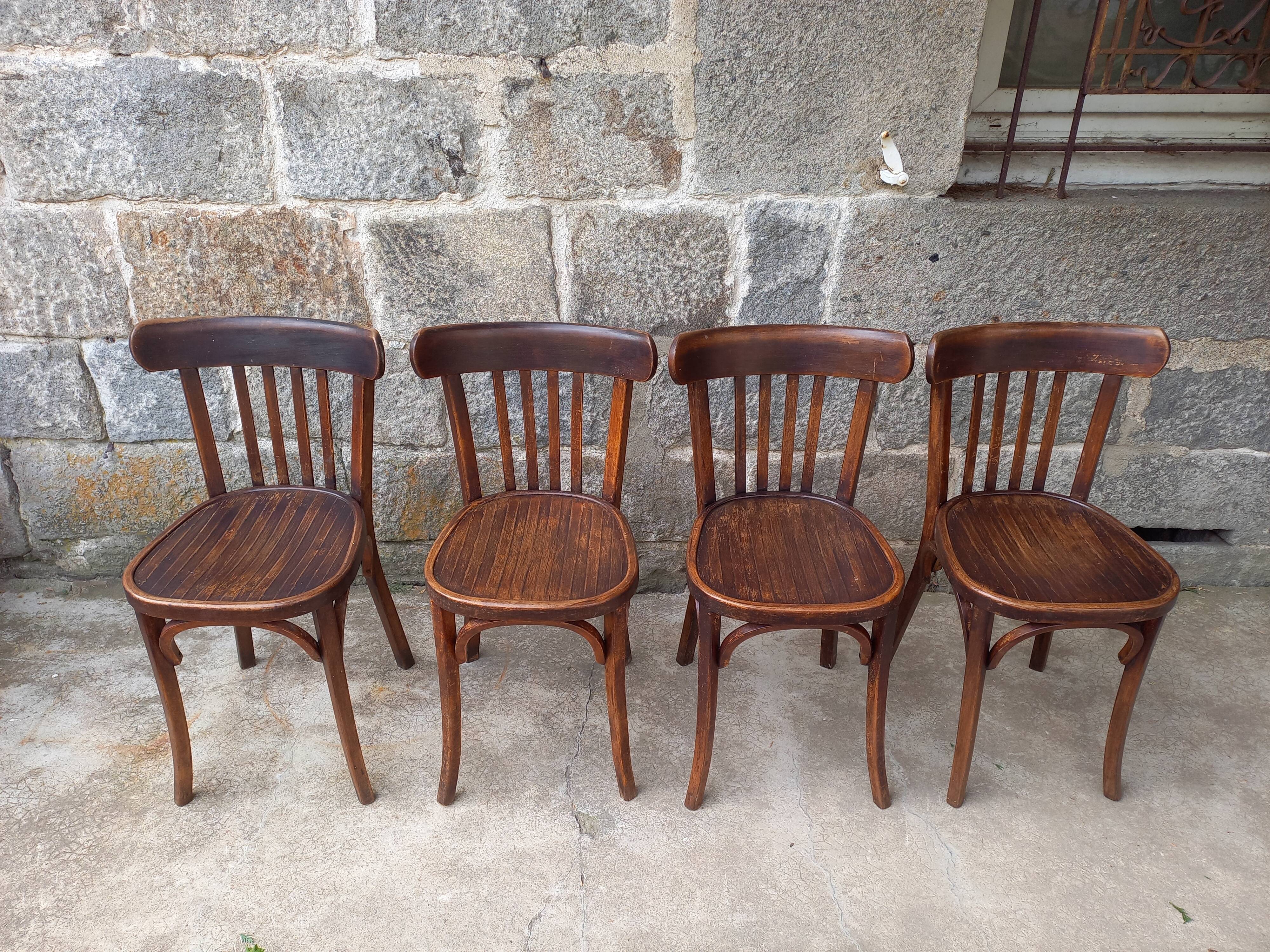 Set de 4 chaises bistrot Baumann