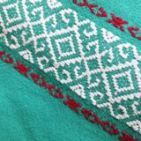 Tablecloth and 8 matching towels Old Green Basque