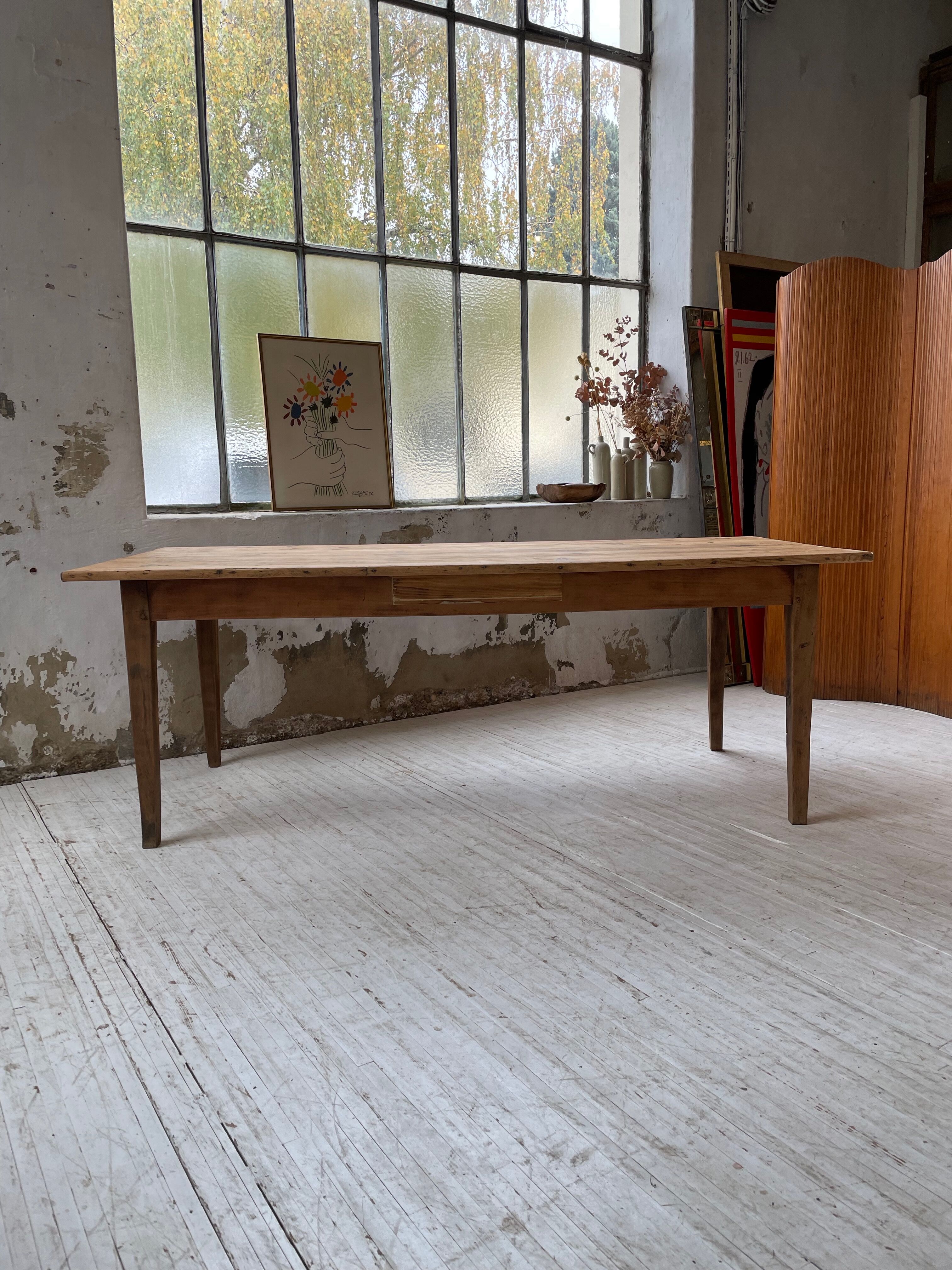 Oak farmhouse table 2m