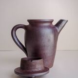 Brown ceramic artisan coffee maker