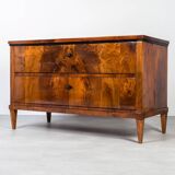 Commode allemande en noyer du XIXe siècle – Entièrement restaurée, vernis à l'ancienne