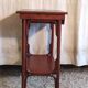 Curved solid wood side table - early 20th century