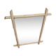 Bamboo mirror painted in grey 60x76cm