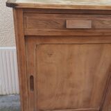 Buffet wood rough sliding doors