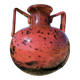 Glass paste vase with gold inclusion Daum 1930