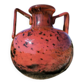 Vase en pâte de verre et inclusion d'or daum 1930