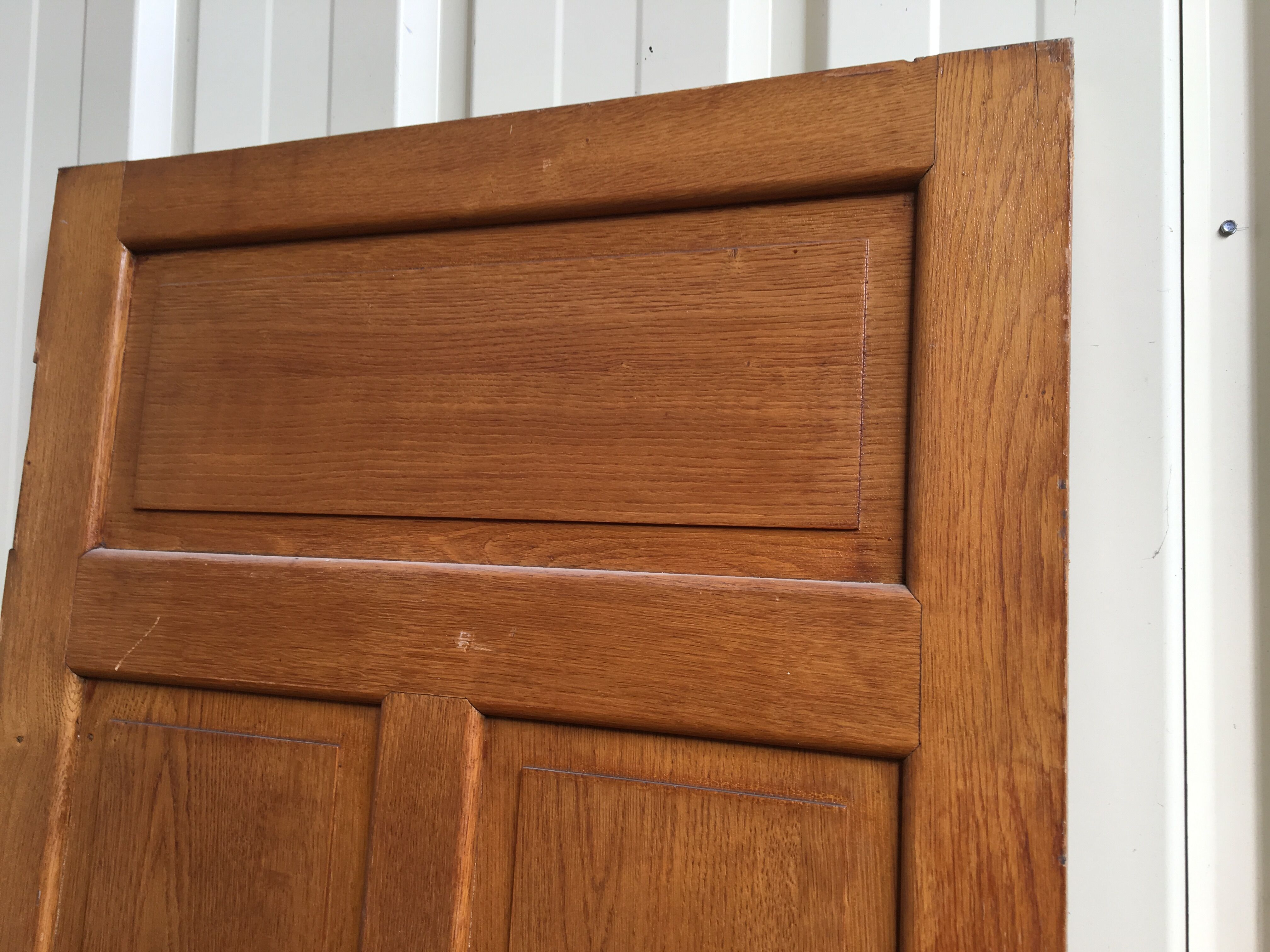 old oak sanitary door of the bank of France