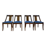 Set of 4 "Gondole" chairs in Empire style made of mahogany.