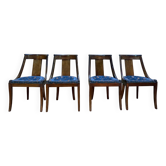 Set of 4 "Gondole" chairs in Empire style made of mahogany.