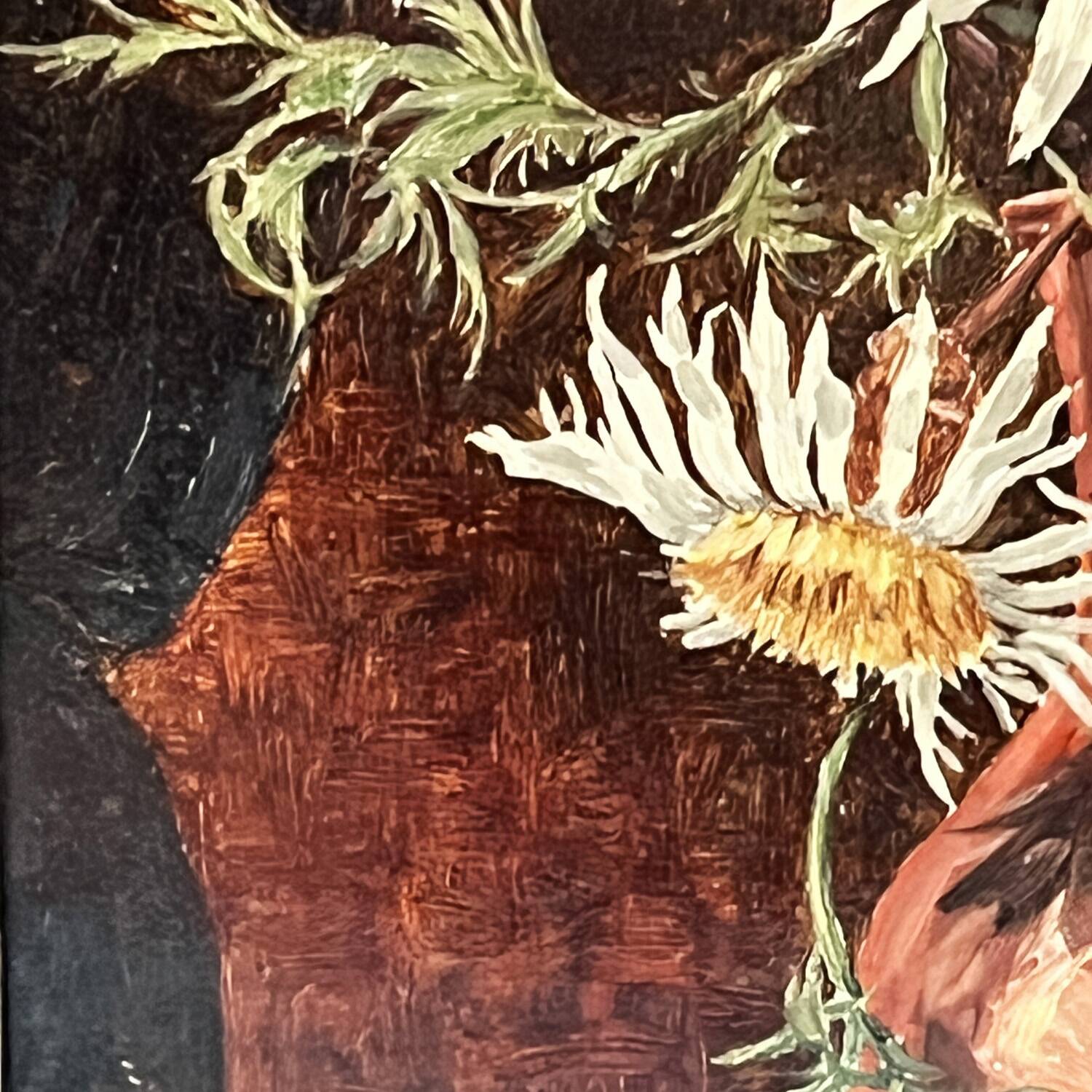Tableau années 50 "Fleurs d'automne" signé Vandors