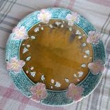 Vintage barbotine plate by Gustave de Bruyn.