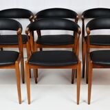 6 Scandinavian teak chairs by Andersen 1960