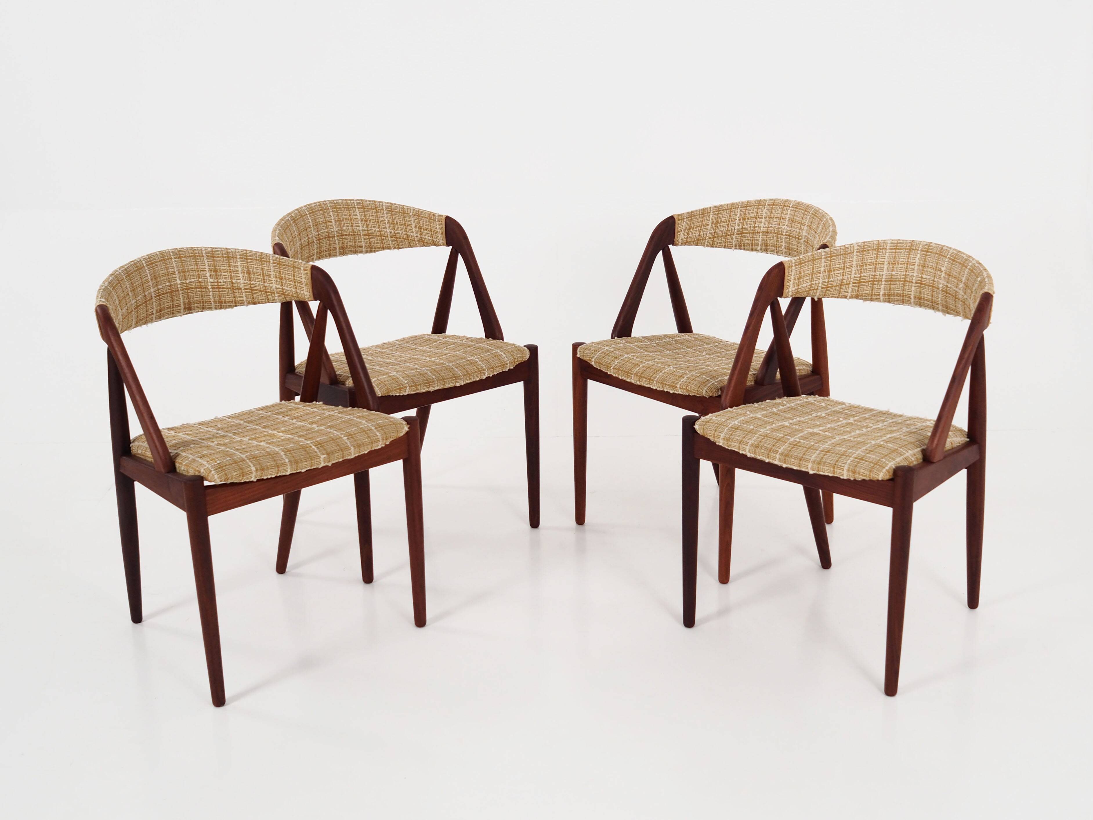 Set of four teak chairs, Danish design, 1970s, designer: Kai Kristiansen