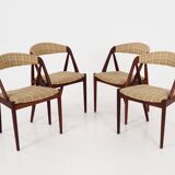 Set of four teak chairs, Danish design, 1970s, designer: Kai Kristiansen