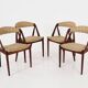 Set of four teak chairs, Danish design, 1970s, designer: Kai Kristiansen