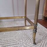 Glass and brass console table