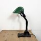 Vintage Green Enamel Bank Lamp, 1930s