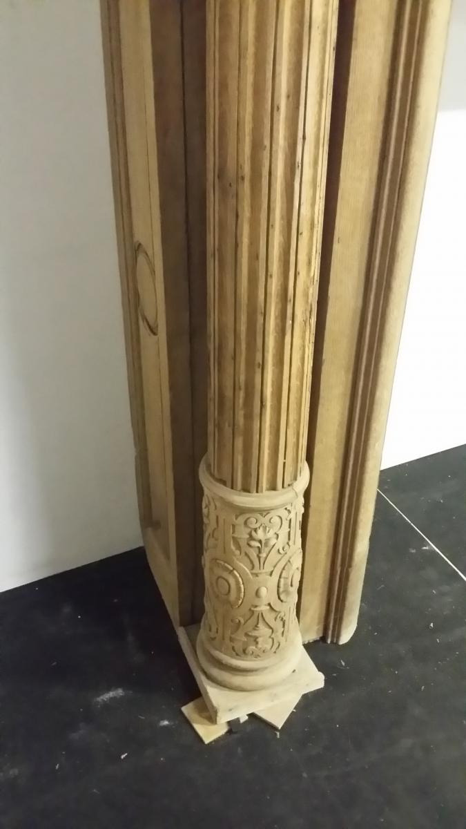 Architectural wood fireplace