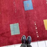 Tapis Gabbeh persan vintage en laine fait main – 143 x 202 cm - 1C1037