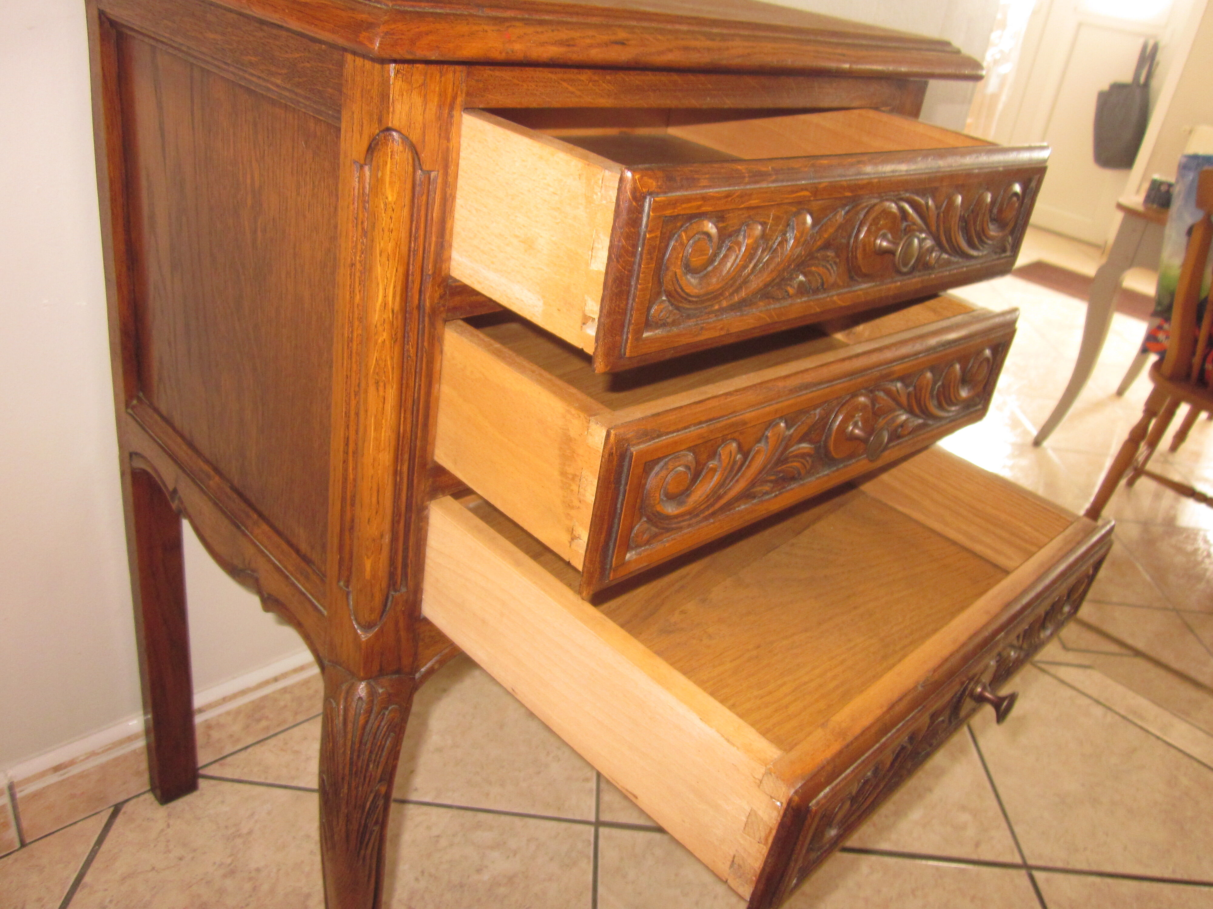 Old oak style bedside