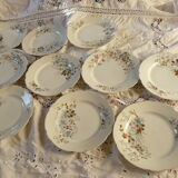 10 assiettes dessert porcelaine xixème