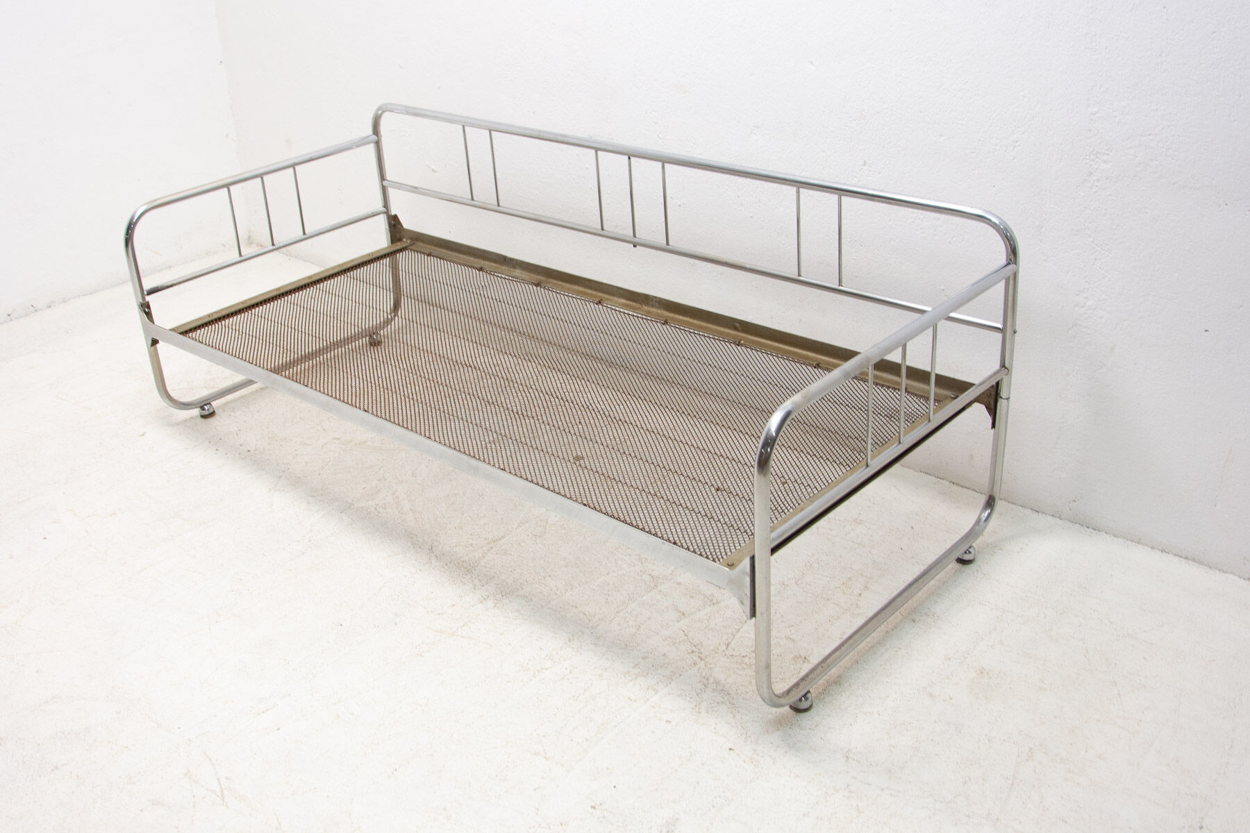 Canapé Bauhaus en acier tubulaire, années 1930, bohême