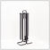 Minimalist black metal fireplace accessory set 'Mace-Line' by Ann Maes - 1970s