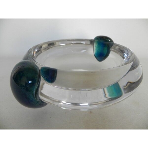 Daum France heavy glass dish