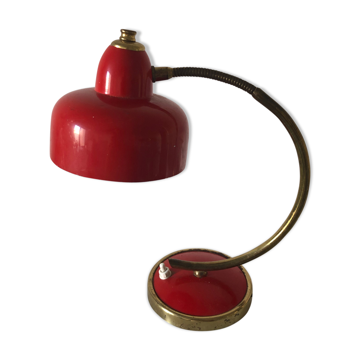 Vintage devil red disderot lamp 1950 28cm