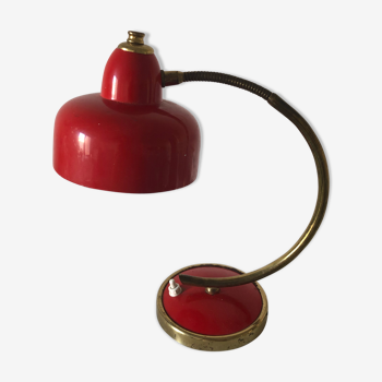 Lampe monteuse disderot rouge diable vintage 1950 28cm