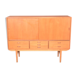 Danish teak sideboard cabinet 1960s