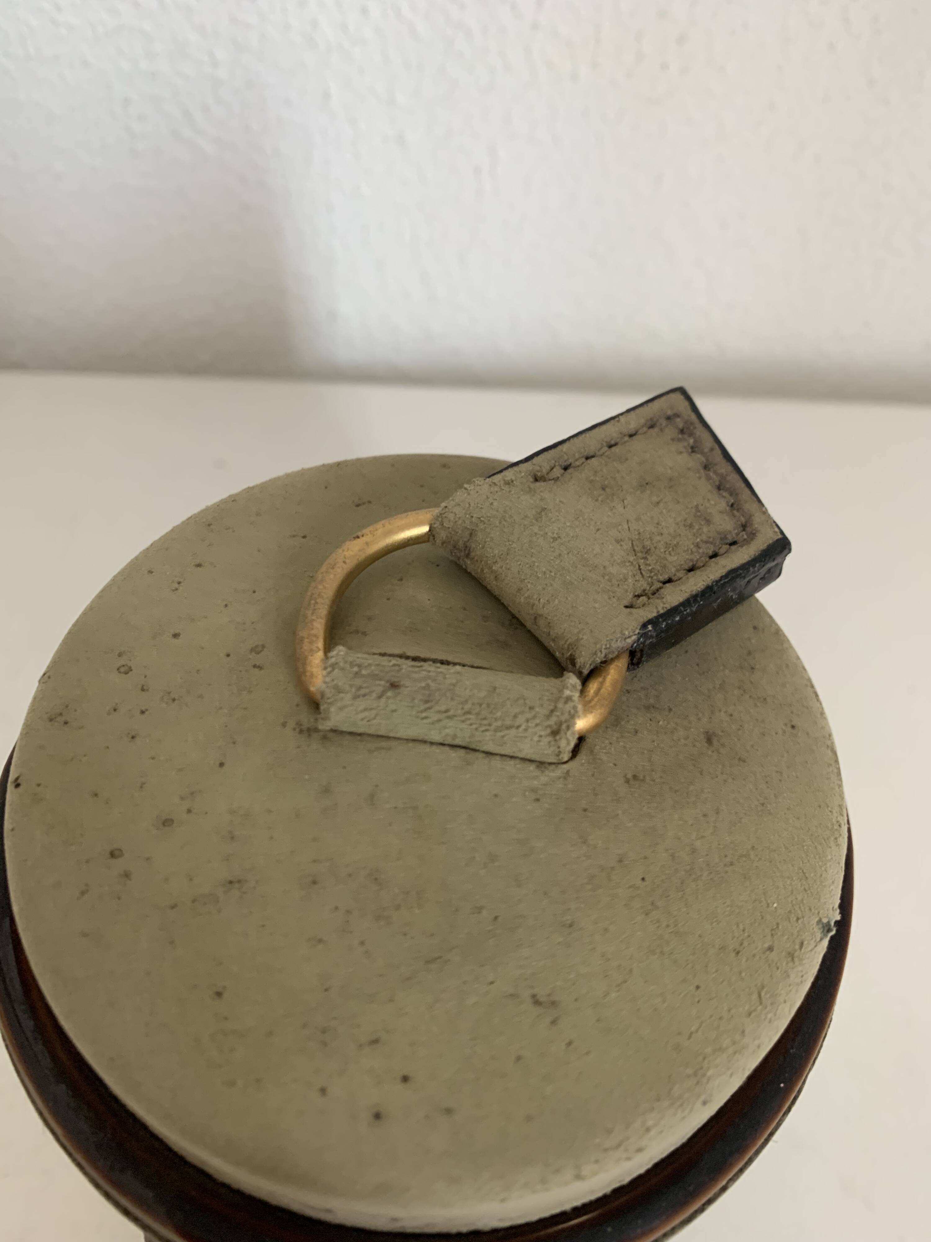 Vintage 1960 Longchamp Suede Horse Sand Cigarette Holder - 11 x 10 cm