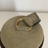 Porte-cigarettes vintage 1960 Longchamp daim cheval sable - 11 x 10 cm