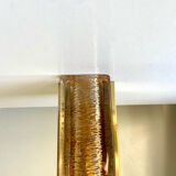 Scandinavian midcentury wall light in crystal and brass