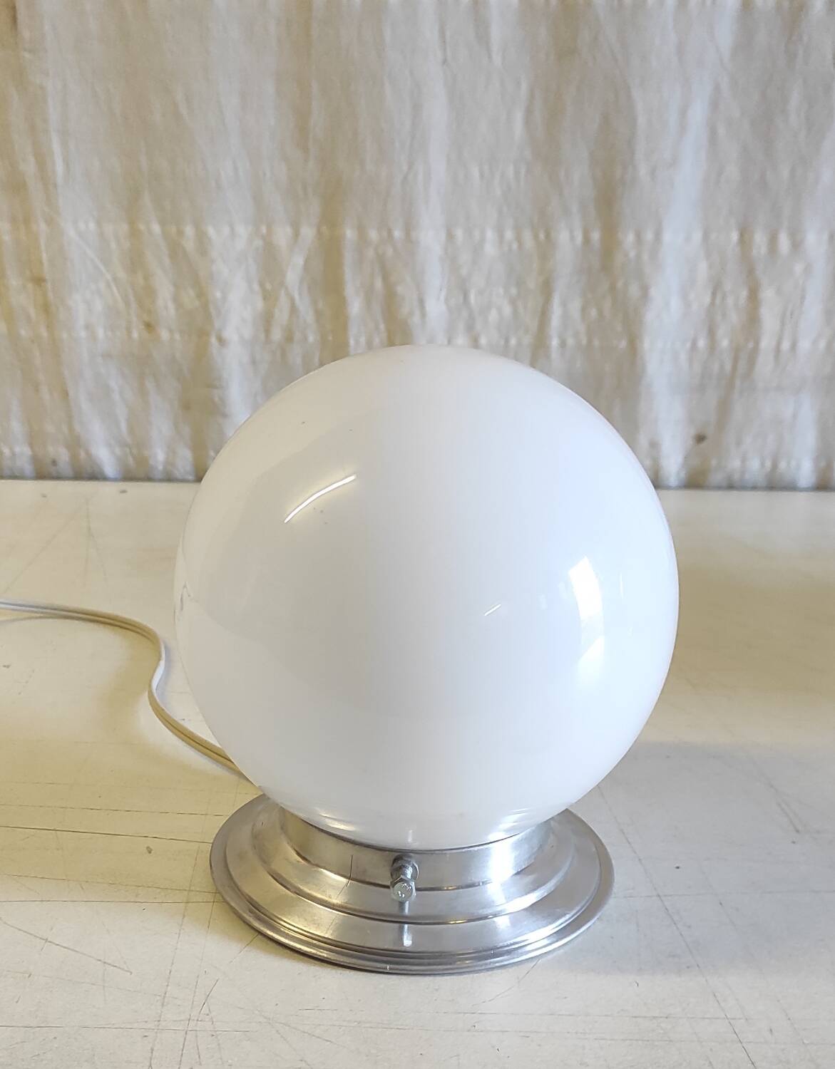 Art Deco ceiling light or wall sconce with opaline globe, diameter 15 cm - mid 20th century.