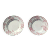 Set of two deep plates Terre de Fer Saint-Amand & Hamage model Campanule