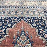 Tapis ancien persan Tabriz en soie très fin 135x160 cm