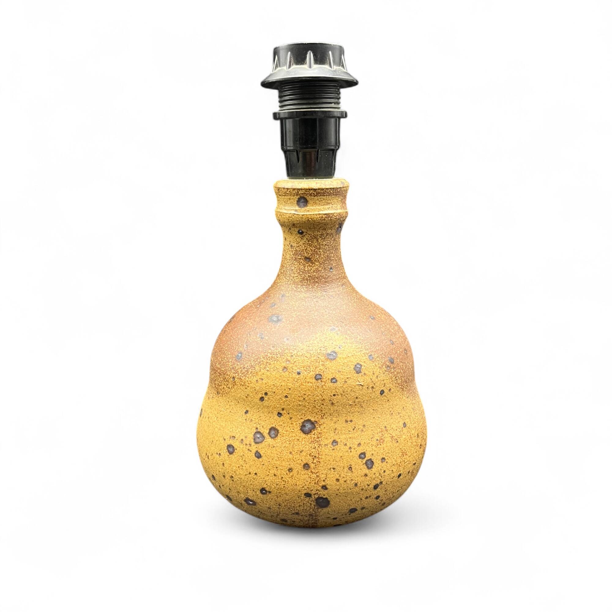 Pyrite sandstone ball lamp base, La borne Tiffoche Deblander style