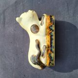 Cizhou style ceramic neck rest cat