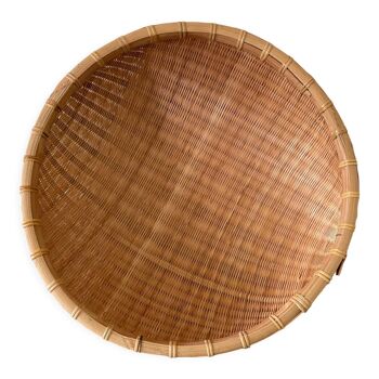 Asian bamboo round basket d45