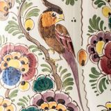 Vase hollandais Delft double gourde, monumental polychrome peint à la main, années 1950