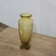 Large Art Deco yellow glass vase