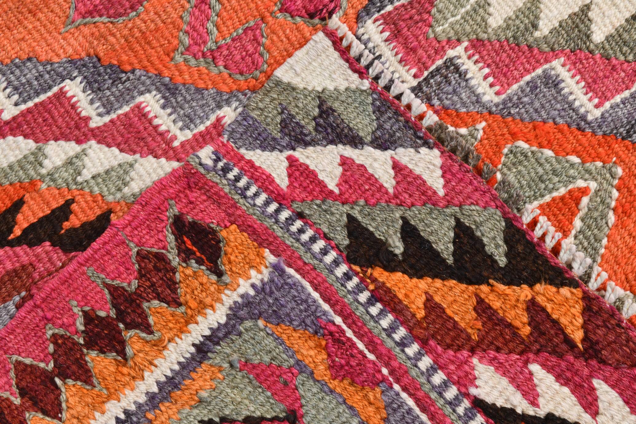 3x10 Vintage Persian Kilim Runner Rug, 97x299Cm