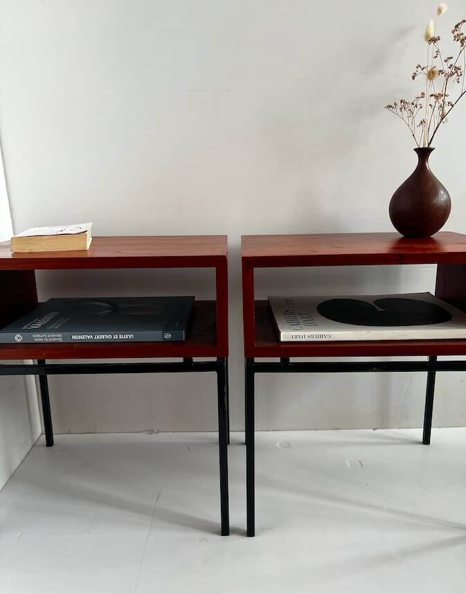 Pair of modernist bedside tables "Horatio" by Kuperus