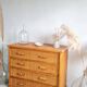 Vintage rattan chest of drawers circa 70s