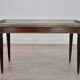 Antique Italian Carrara Marble, Mahogany, and Brass Coffee Table