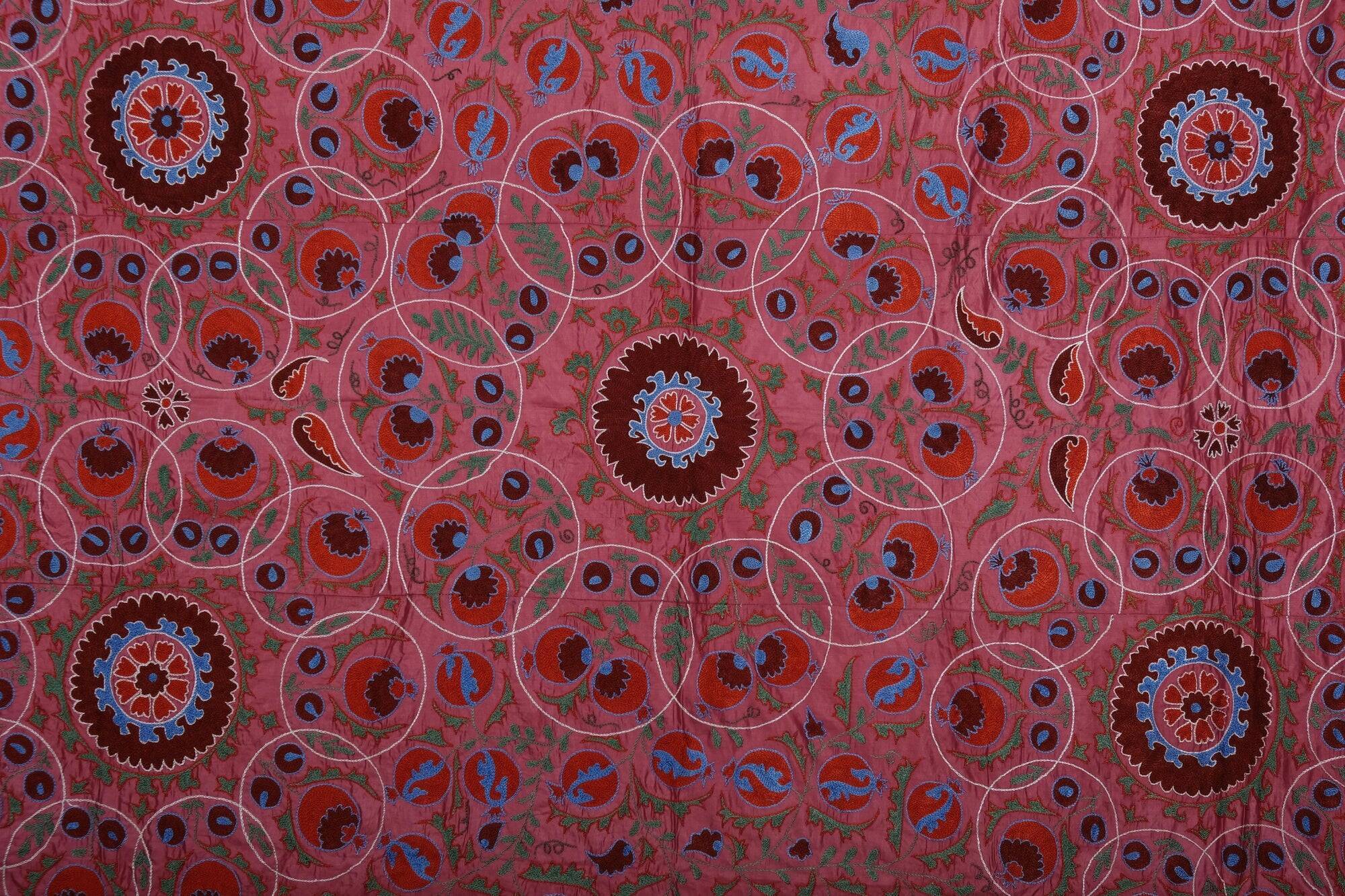 Vintage hand-embroidered tribal tapestry 245x299 cm