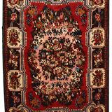 Tapis vintage fait main Bakhtiari persan 114cm x 152cm (1970s)